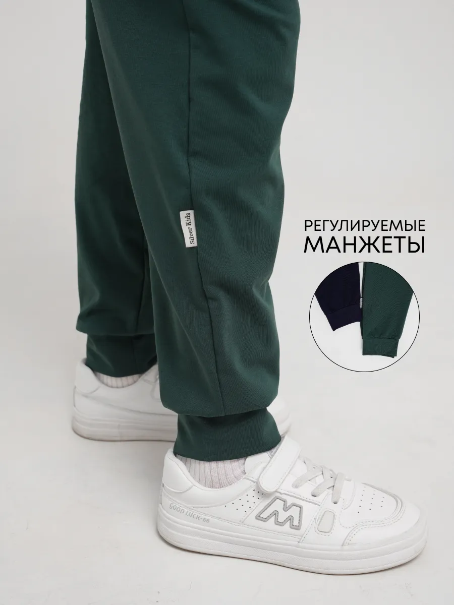 Брюки 2 шт Супер Пупс 2пр/штаны/тмнсиний/тмнзеленый - фото 3