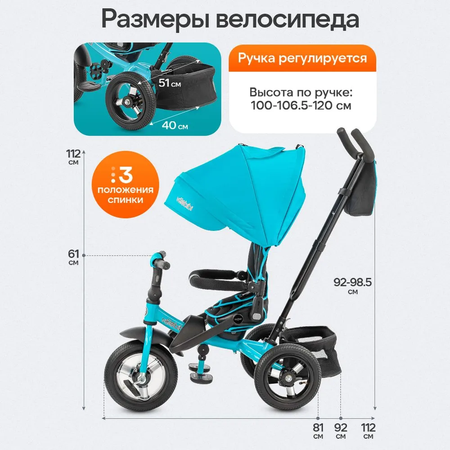 Трехколесный велосипед Velobibi 10 дюймов