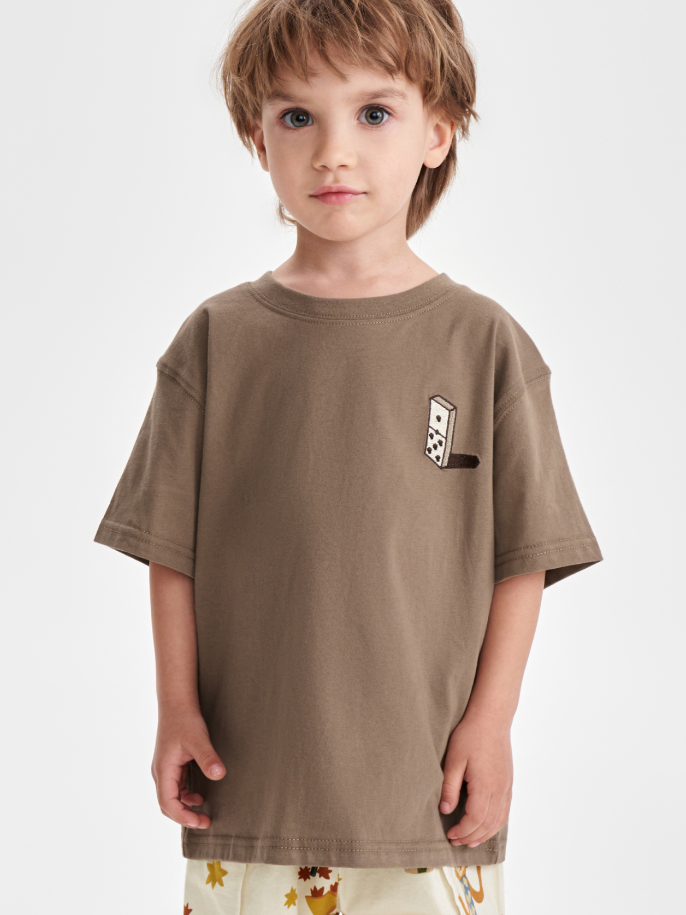 Футболка Happy Baby 88297-0_light brown (domino) - фото 1