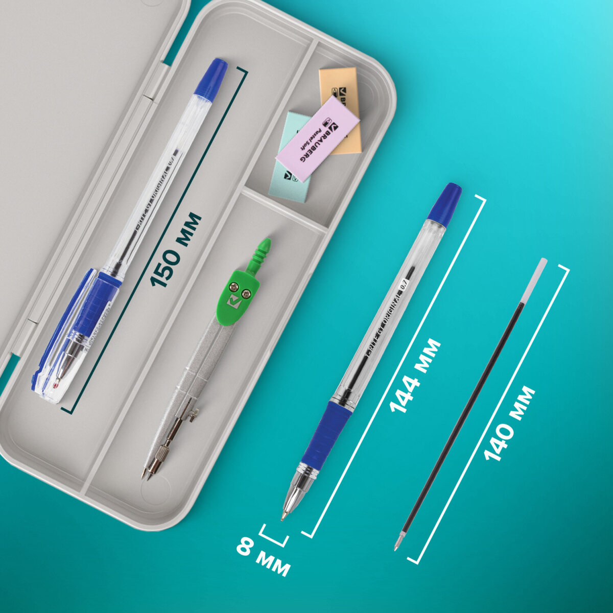 Ручка шариковая Brauberg 12 шт. - фото 4