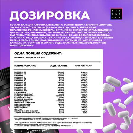 Витамины для женщин FIT AND JOY для женского здоровья комплекс БАД