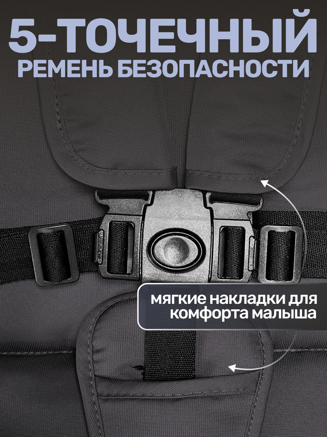 Коляска прогулочная для двойни Bubago Duo X темно-серый - фото 7