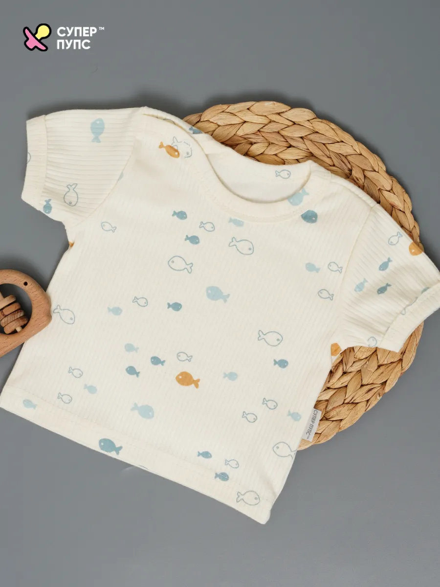 Футболка 4 шт Супер Пупс нбр/4пр/футб/КН/2026/мальчик - фото 19