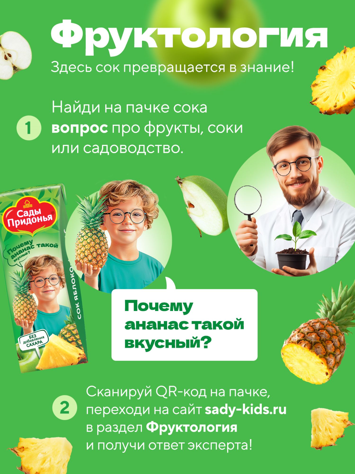 Сок Сады Придонья Яблоко-ананас с 6 мес 0.2 л - фото 4