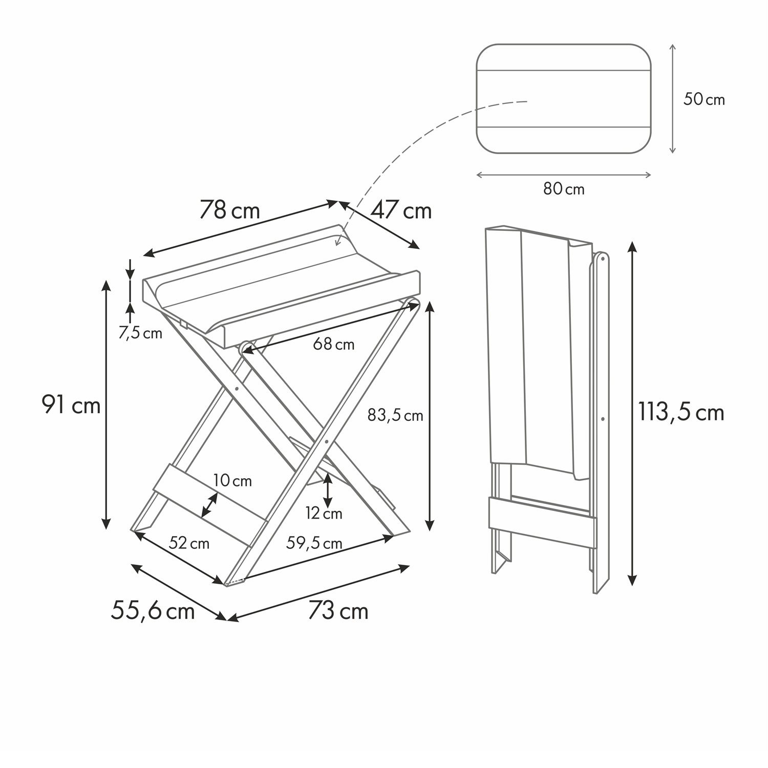 Пеленальный столик Polini kids Звезды - фото 14