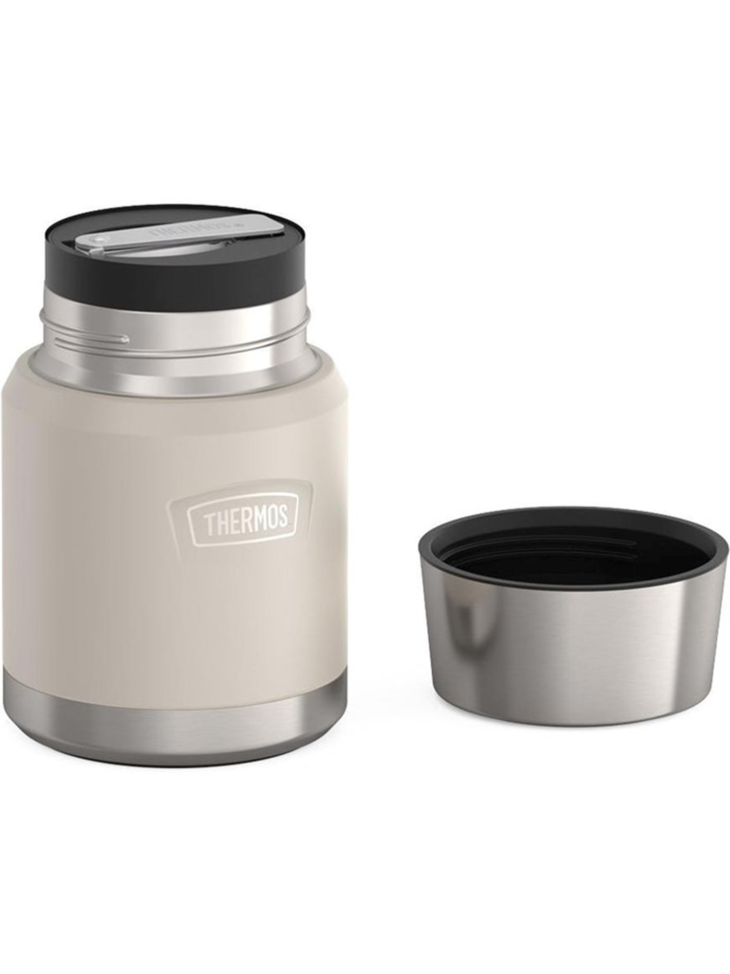 Термос для еды супа 470 мл с ложкой THERMOS ICON-300 песочный – нержавеющая сталь герметичный тепло/холод 10/24 часа - фото 8