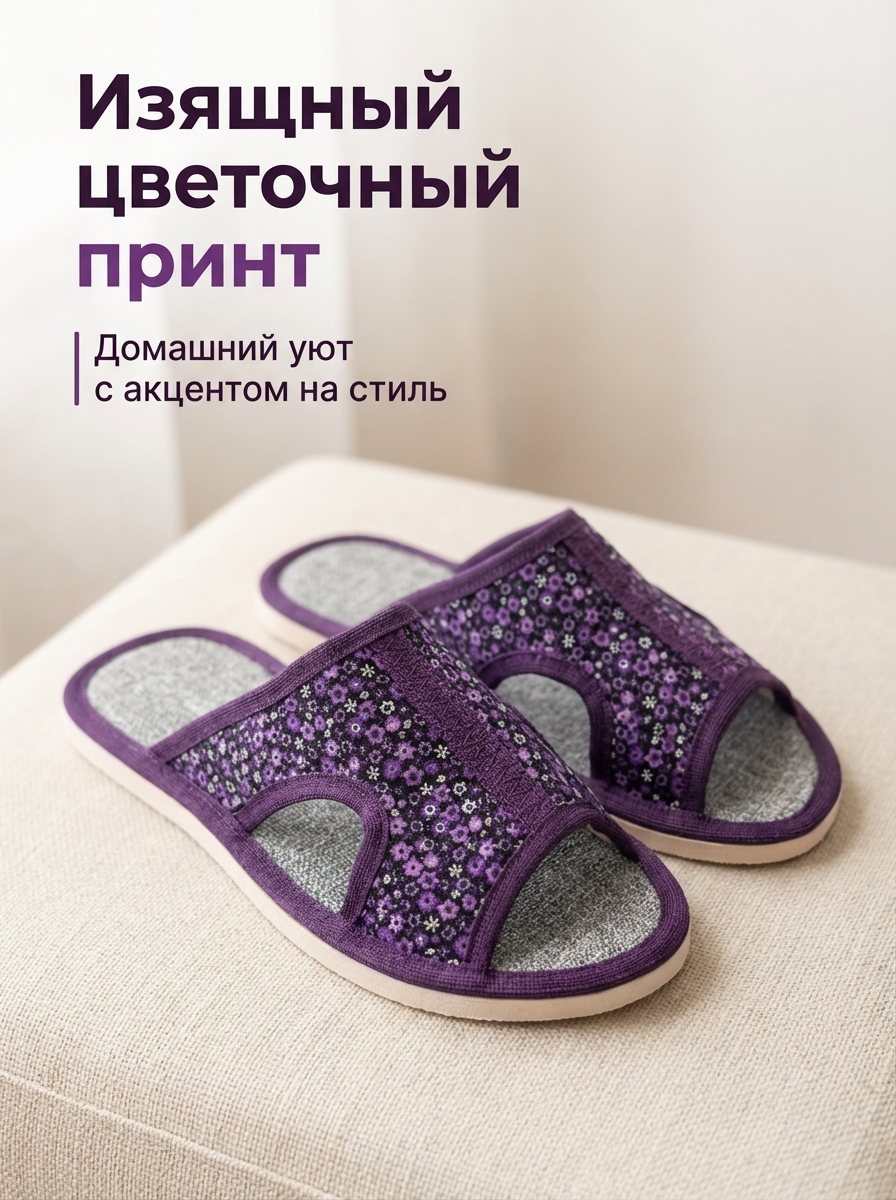 Тапочки UTA HOME 8-51/фио - фото 5