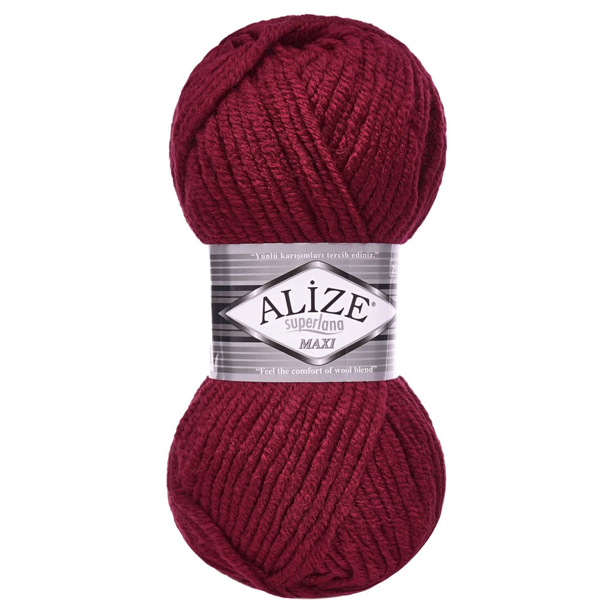 Пряжа Alize полушерстяная мягкая теплая Superlana maxi 100 гр 100 м 5 мотков 57 бордо - фото 6