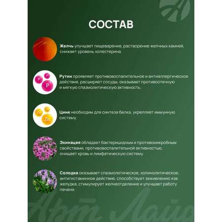 БАД Арт Лайф Комплекс ферментов для пищеварения Биокаскад 180 таблеток