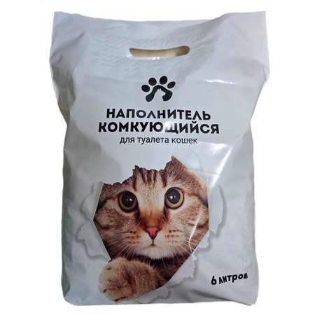 Наполнитель . 2.5кг 6 л комкующийся, минеральный