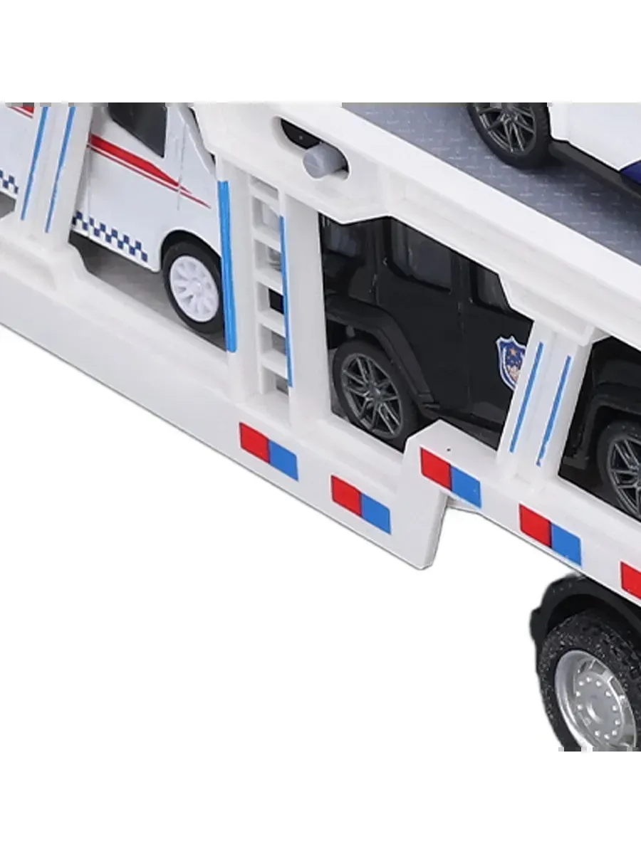 Автовоз CyberToy 6 полицейских машинок 80012 - фото 16