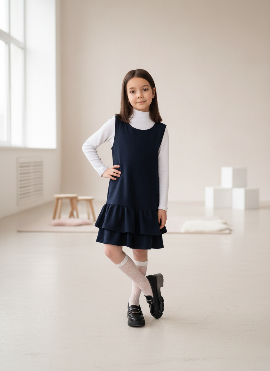 Сарафан Утенок 931 т.синий - фото 1