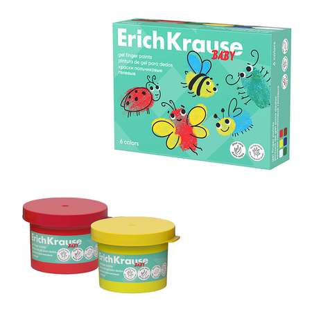 Краски пальчиковые ErichKrause 4 цв.