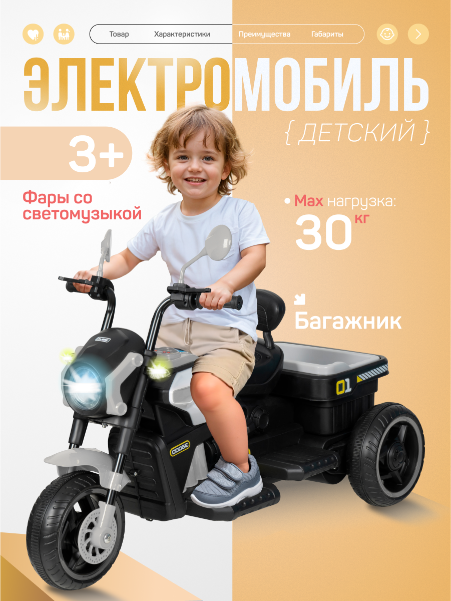 Электромотоцикл Farfello SR9858 - фото 1