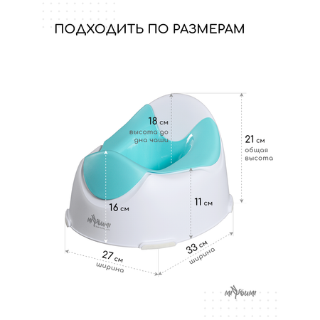 Горшок детский Miyoumi маленький - Mint
