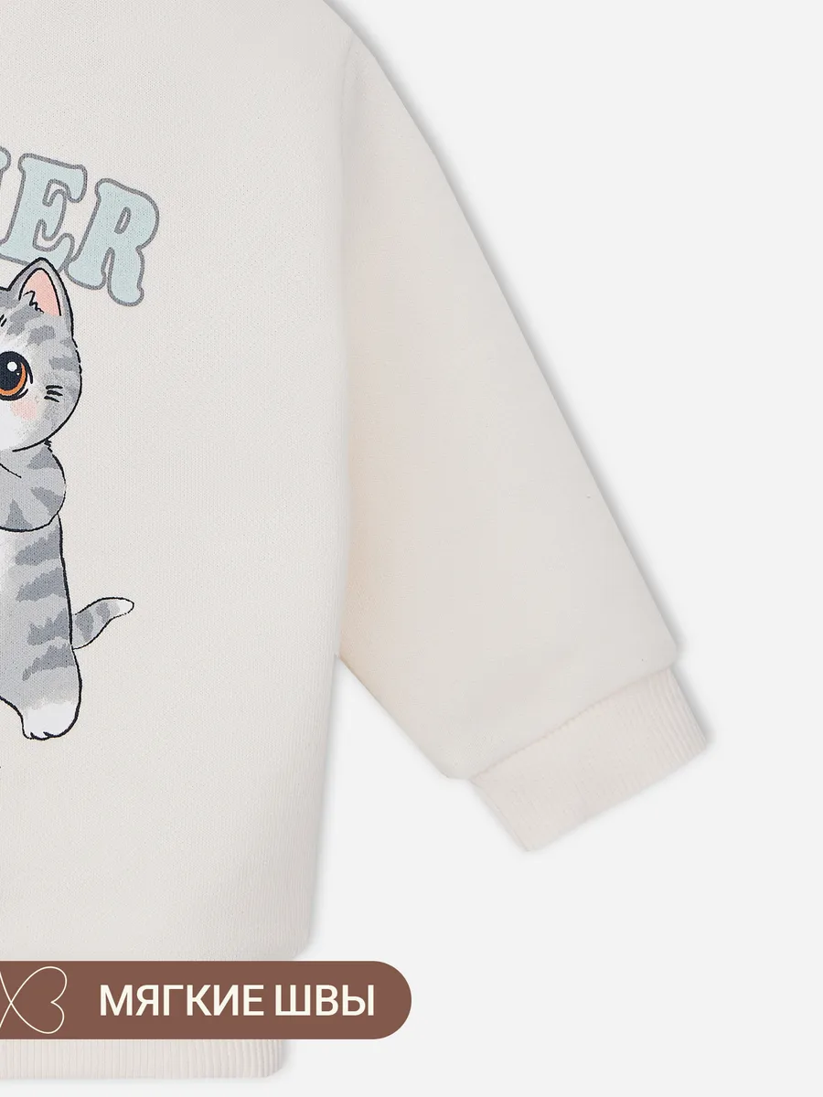 Свитшот Mark Formelle (Марк Формэль) 83106/молочный +печать - фото 7