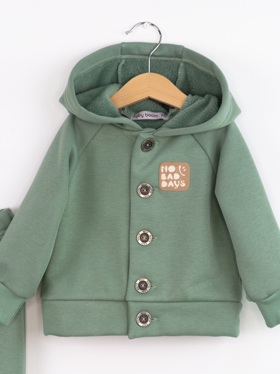 Костюм Baby boom КД561/1-Ф пуговицы шалфей - фото 3