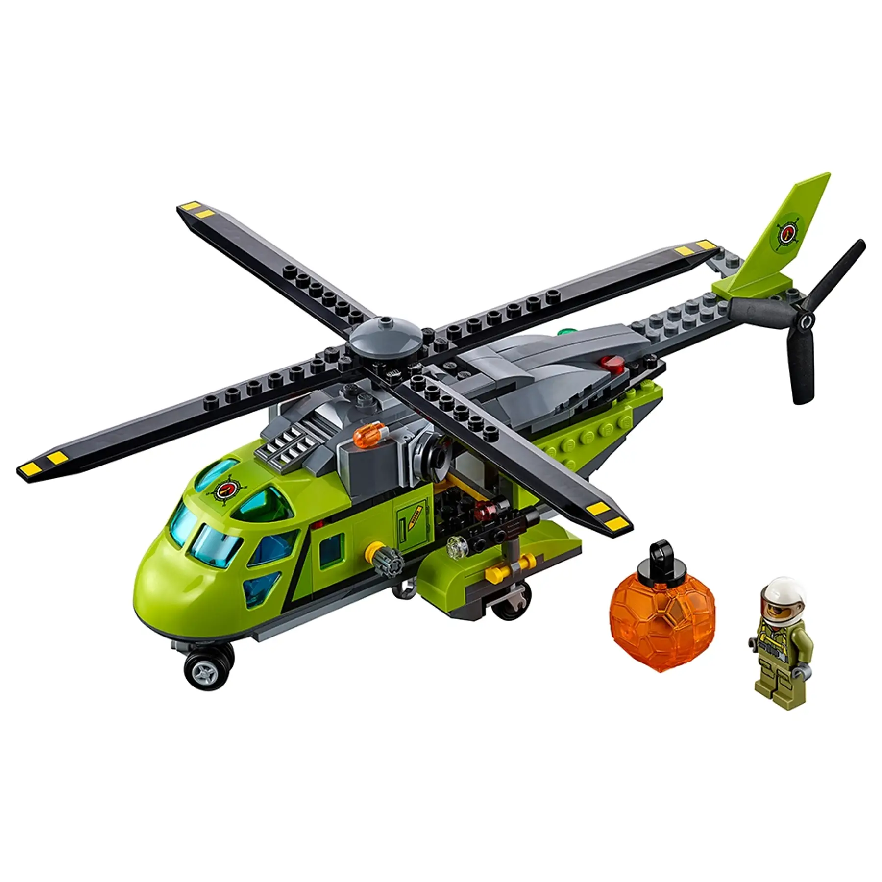 Конструктор LEGO City «Вертолет снабжения вулкана» 330 дет. - фото 3