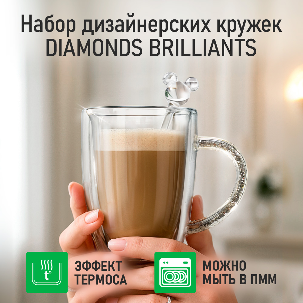 Прозрачные кружки MARTA MT-GD3780A - фото 4