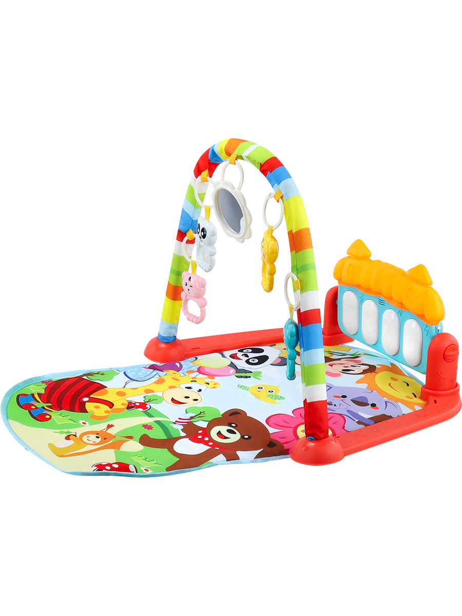 Коврик Рыжий кот с дугами Красный - фото 1