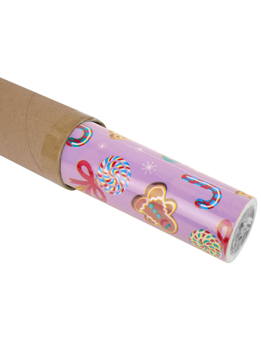 Упаковочная бумага Золотая сказка для новогодних подарков в рулоне 70 см х 10 м Сладости - фото 10