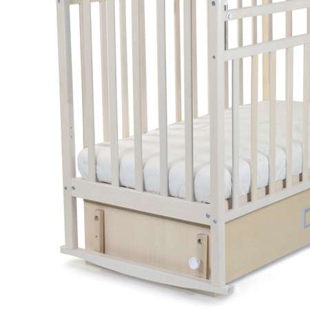 Детская кроватка Babyton прямоугольная, поперечный маятник (береза)