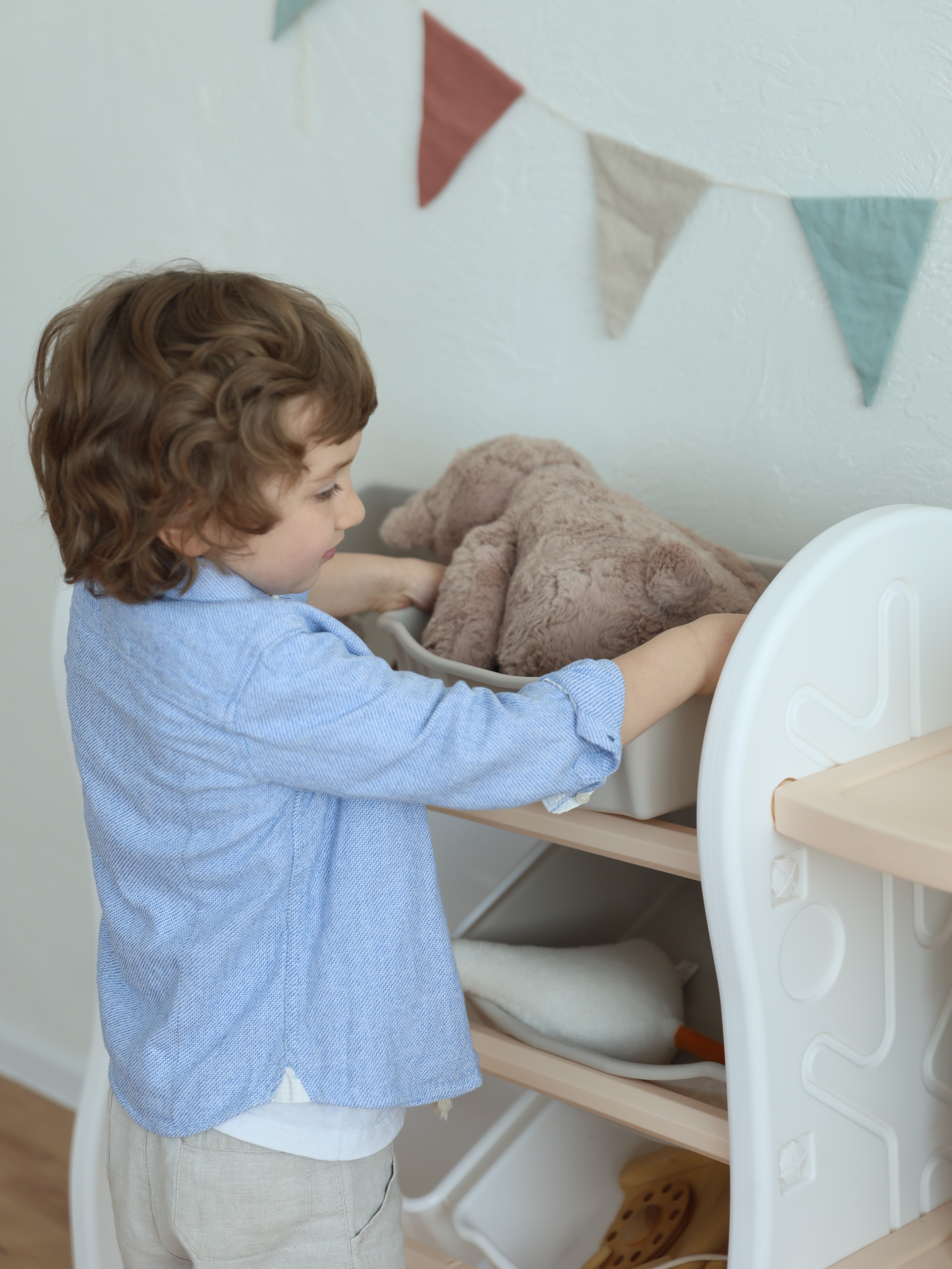 Стеллаж для игрушек Ifam DesignToy-4 бежевый - фото 11