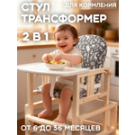 Стульчик для кормления Little Snail Baloo серый