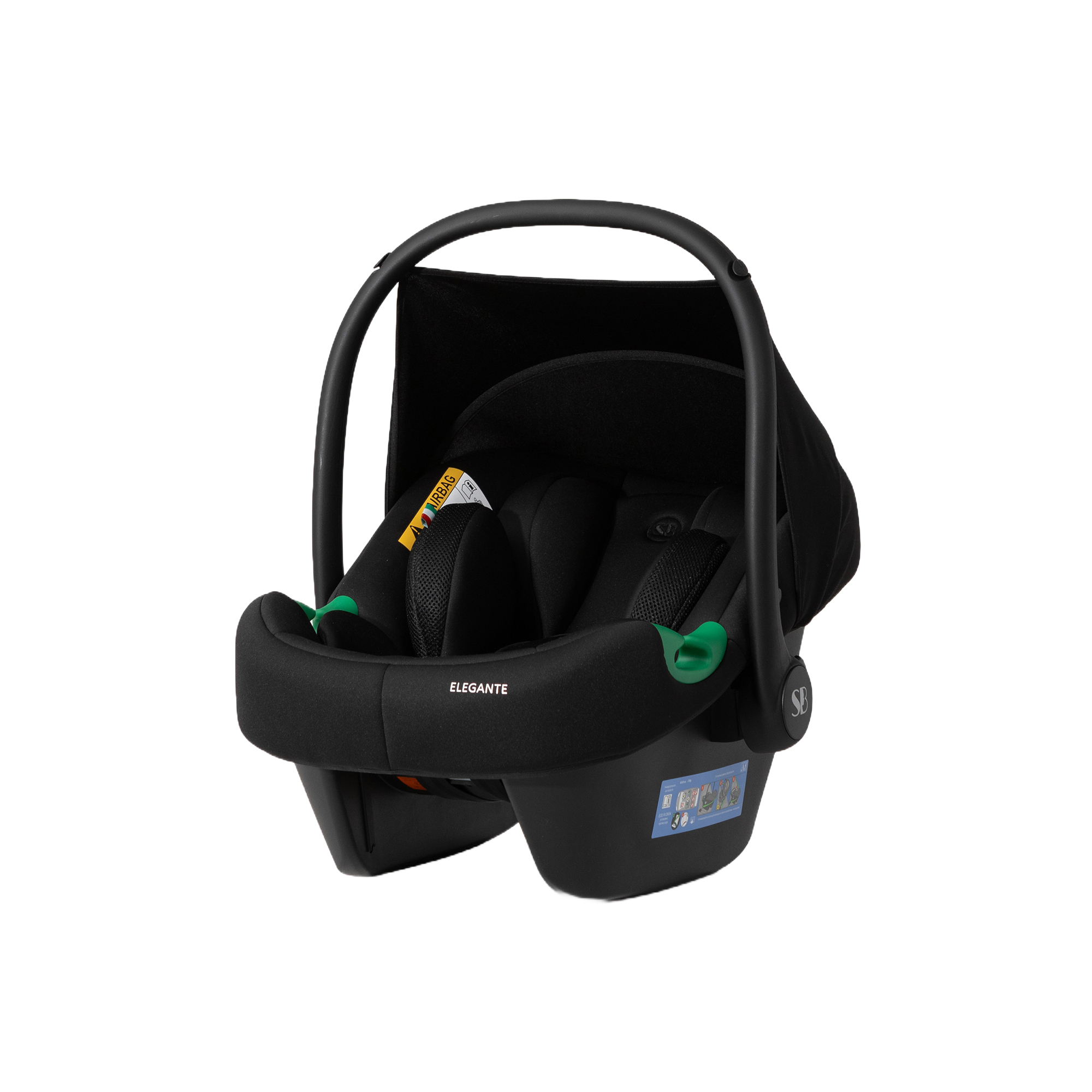 Автокресло Sweet Baby Elegante Plus DK591 Black 0 (0 -13 кг) черный - фото 19