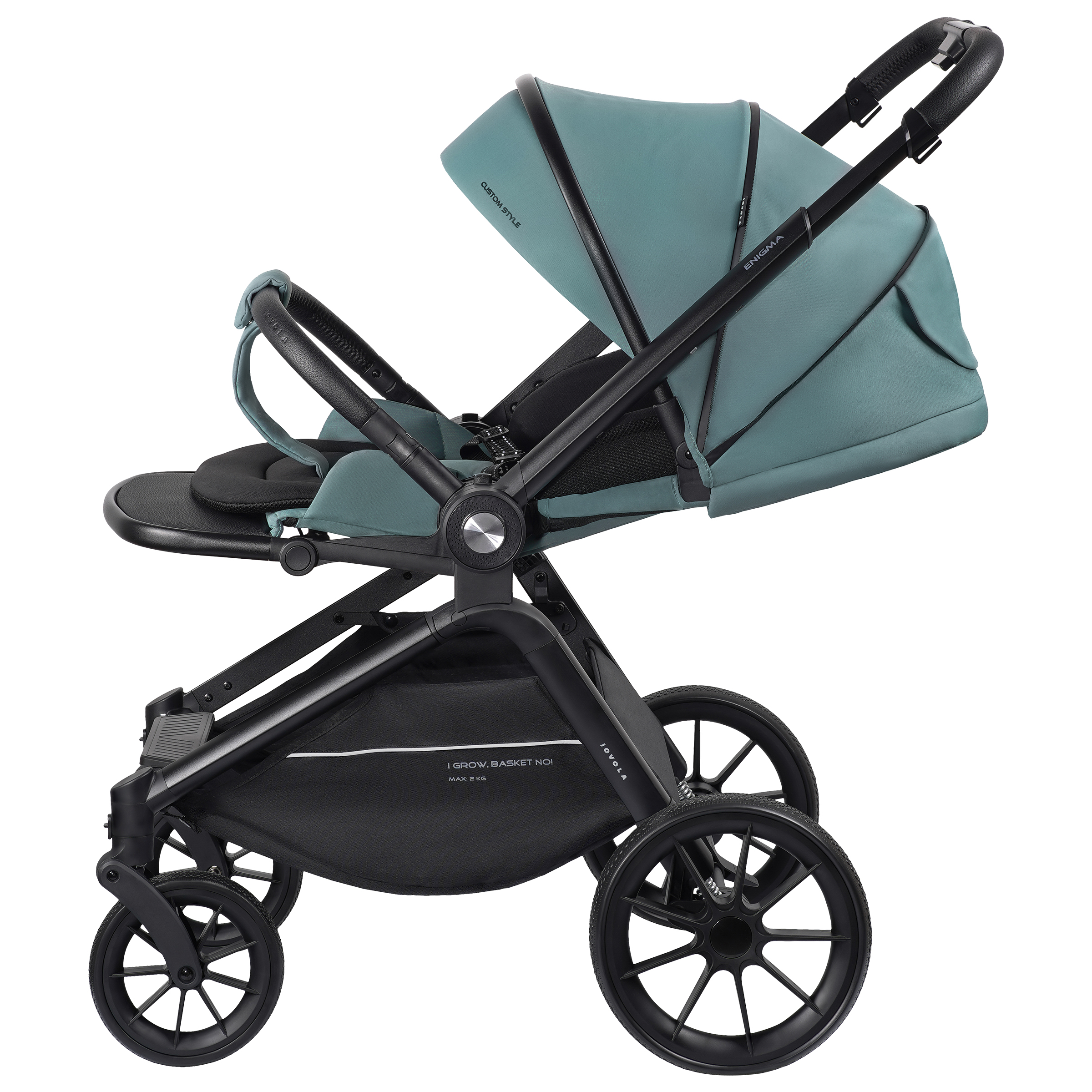 Коляска 2в1 JOVOLA Enigma универсальная зеленый - фото 24