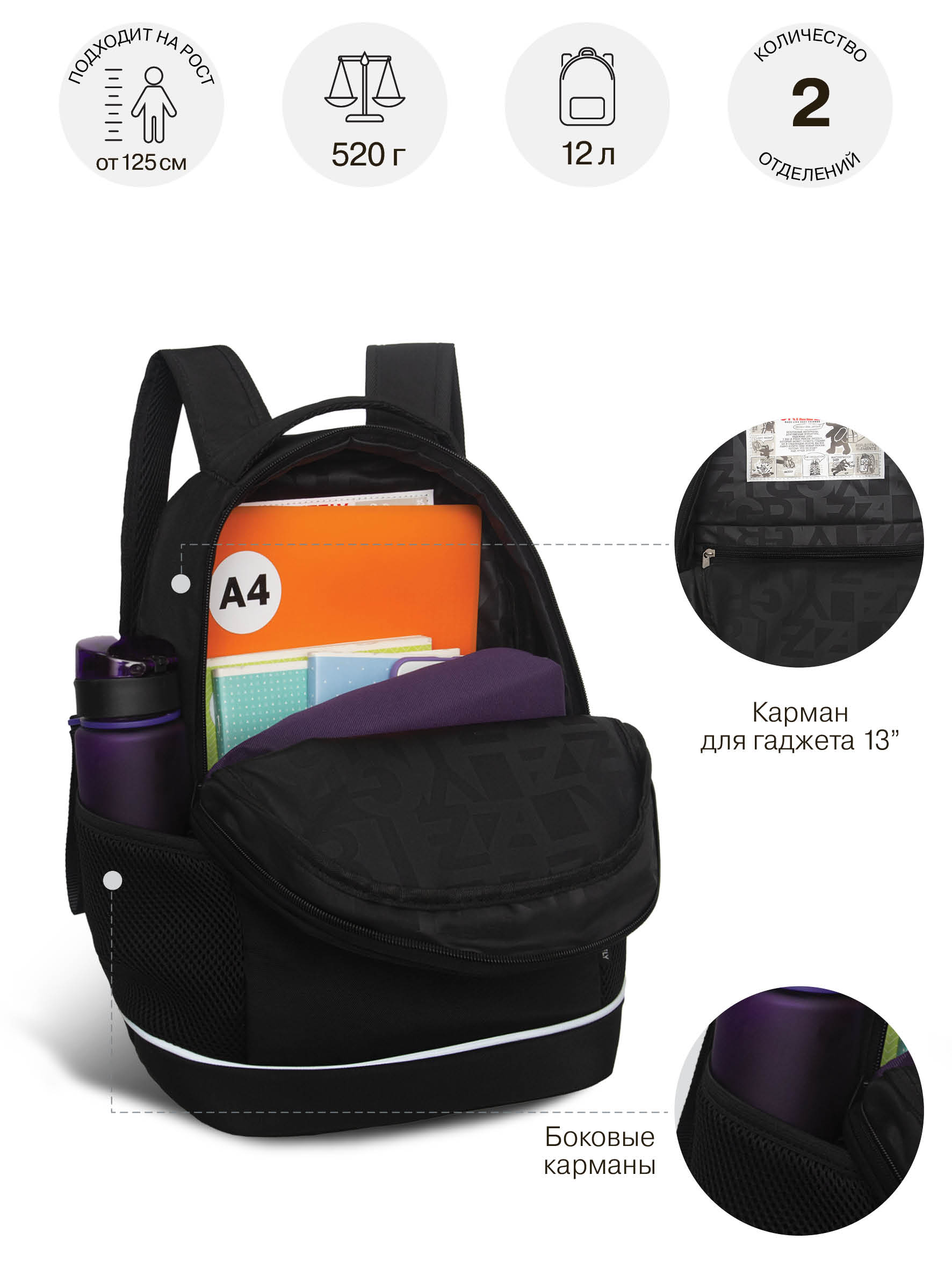 Рюкзак Grizzly для девочки - фото 8