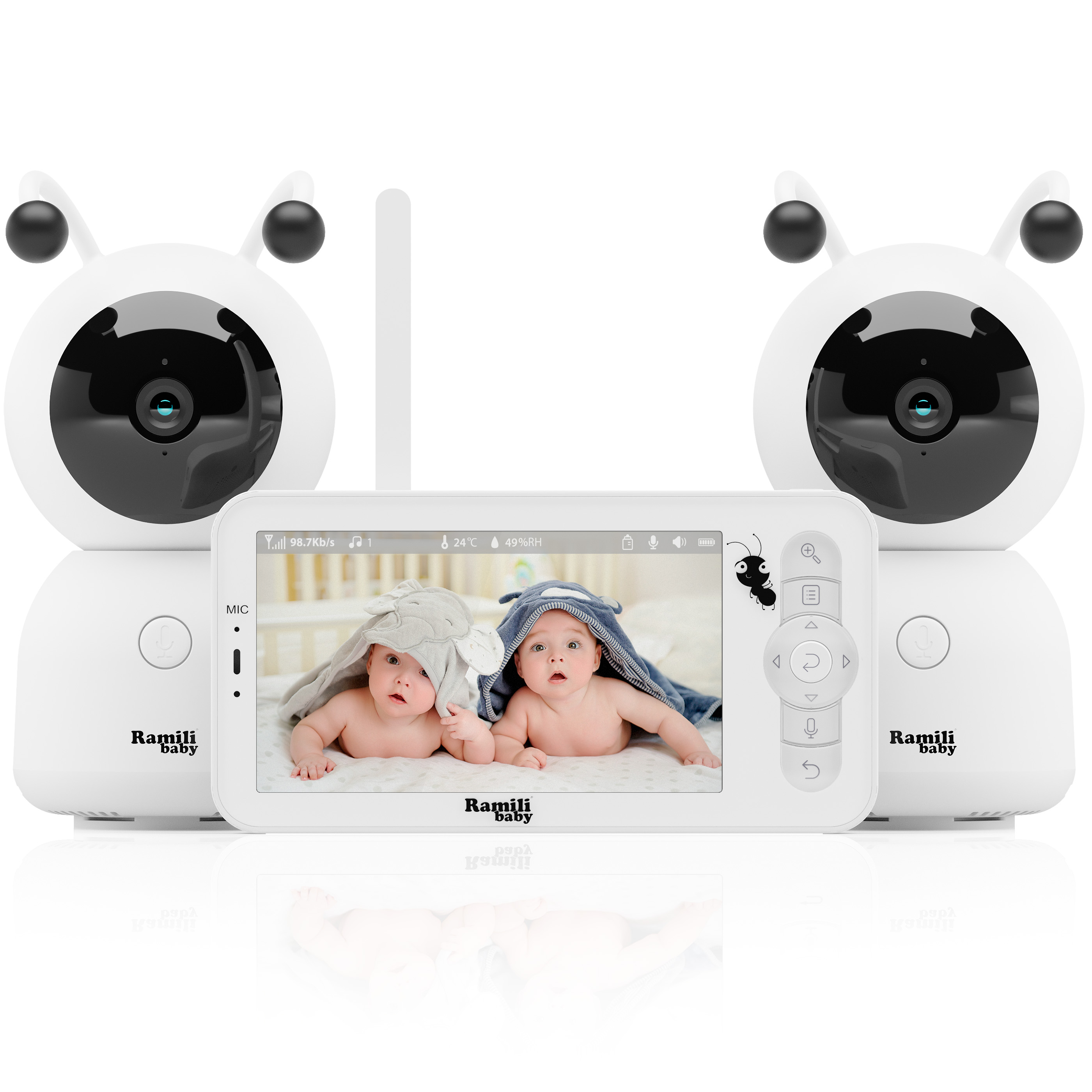 Видеоняня Ramili Wi-Fi 2K RV100X2 с креплениями - фото 2