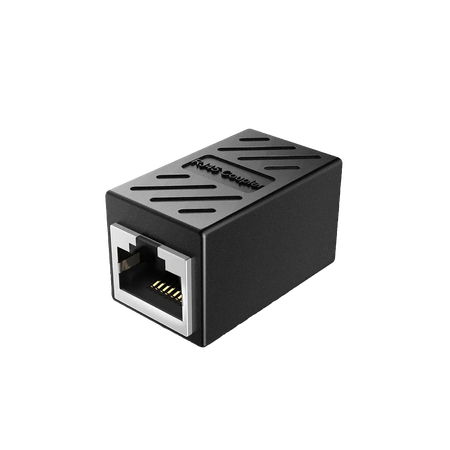 Коннектор QUIVIRA Переходник для кабеля RJ45 Ethernet 1000Mb/s / Черный гнездо