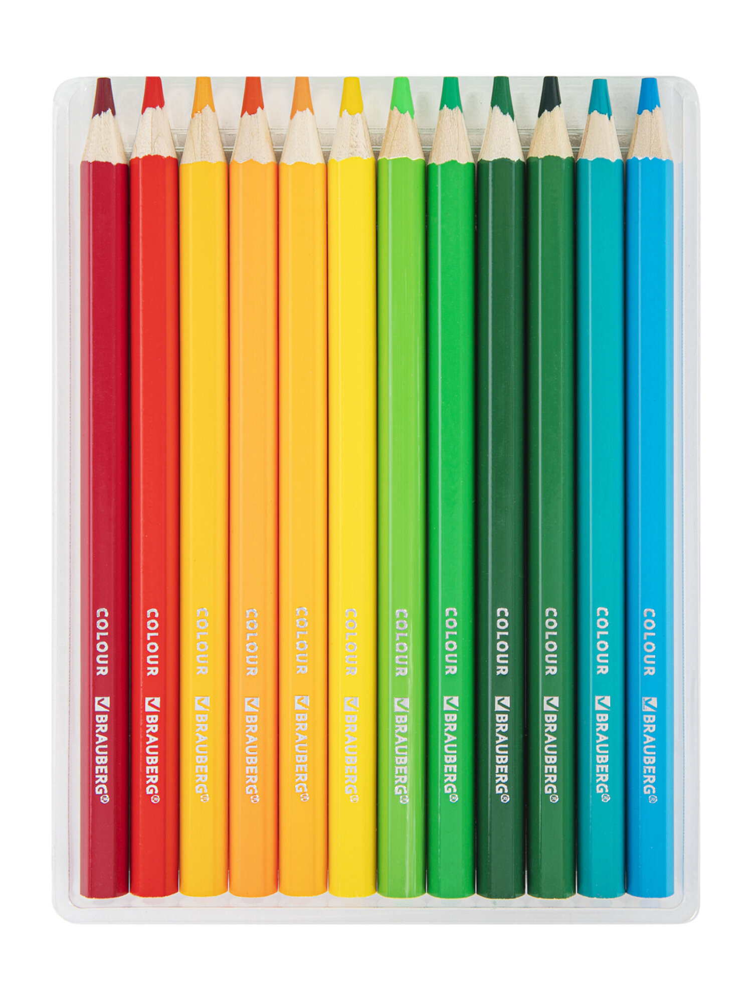 Карандаши цветные Brauberg 24 шт. - фото 12