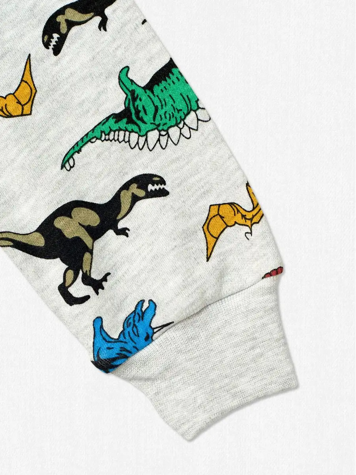Свитшот Касаточка СШ-11и серый с рисунком Динозавры - фото 4
