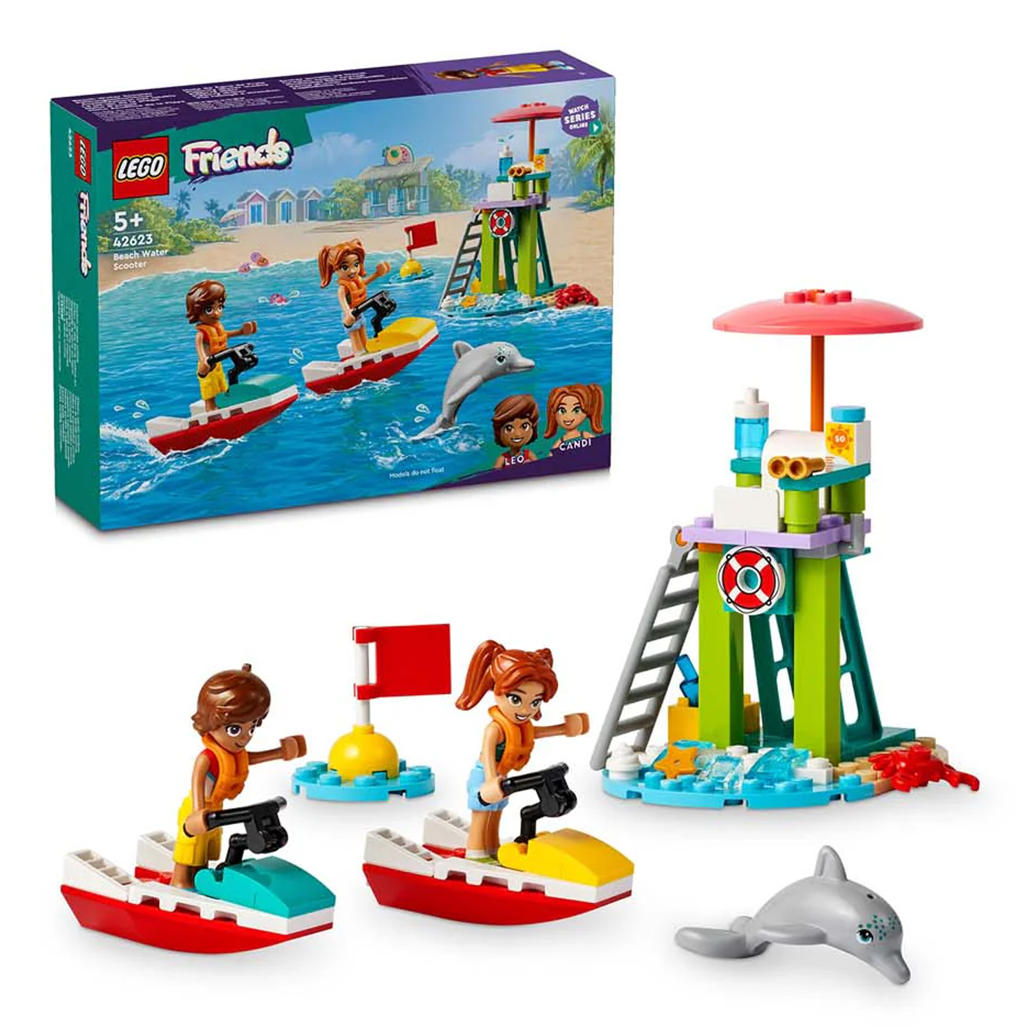 Конструктор LEGO Friends Пляжный водный мотоцикл 84 дет. - фото 1