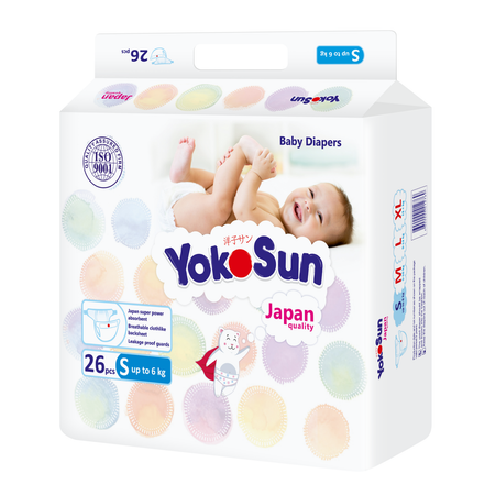 Подгузники YokoSun S (до 6 кг) 26 шт.