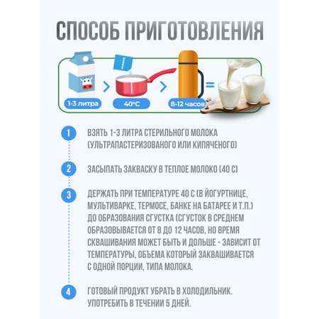 Закваска Полезная Партия Кефир 12 порций