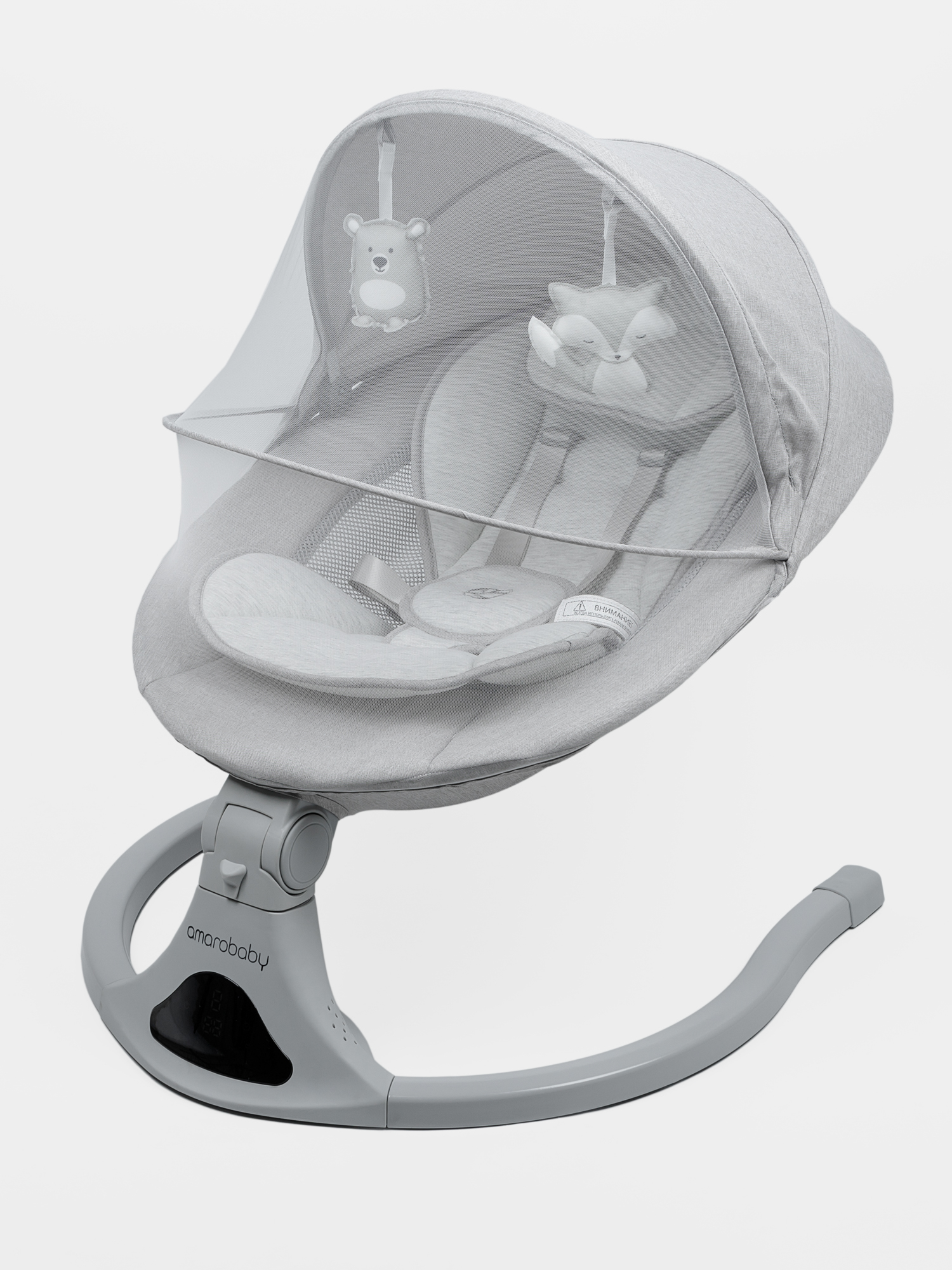 Электронные качели детские Amarobaby Funny swing, черный - фото 33
