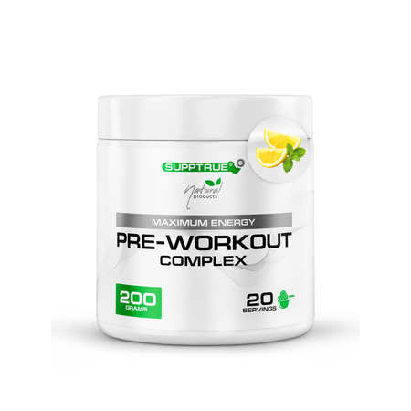 Предтренировочный комплекс 200 г. SUPPTRUE мята и лимон 200 gramms, 20 servings