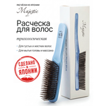 Массажная расческа Majestic голубой