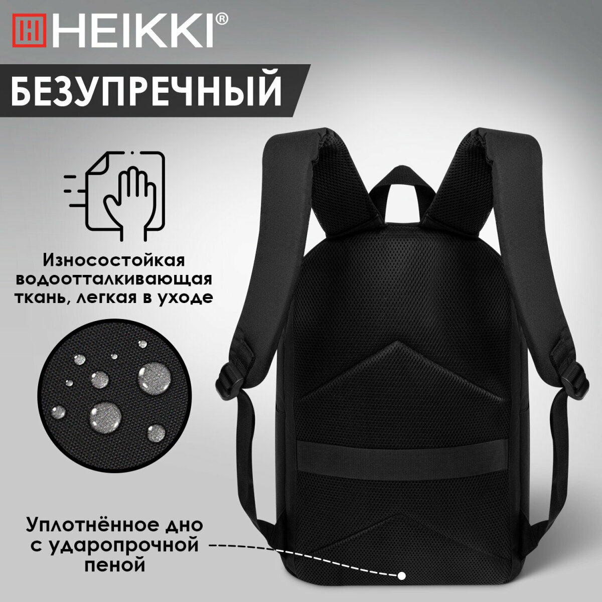 Рюкзак Heikki школьный городской для подростков для ноутбука - фото 4