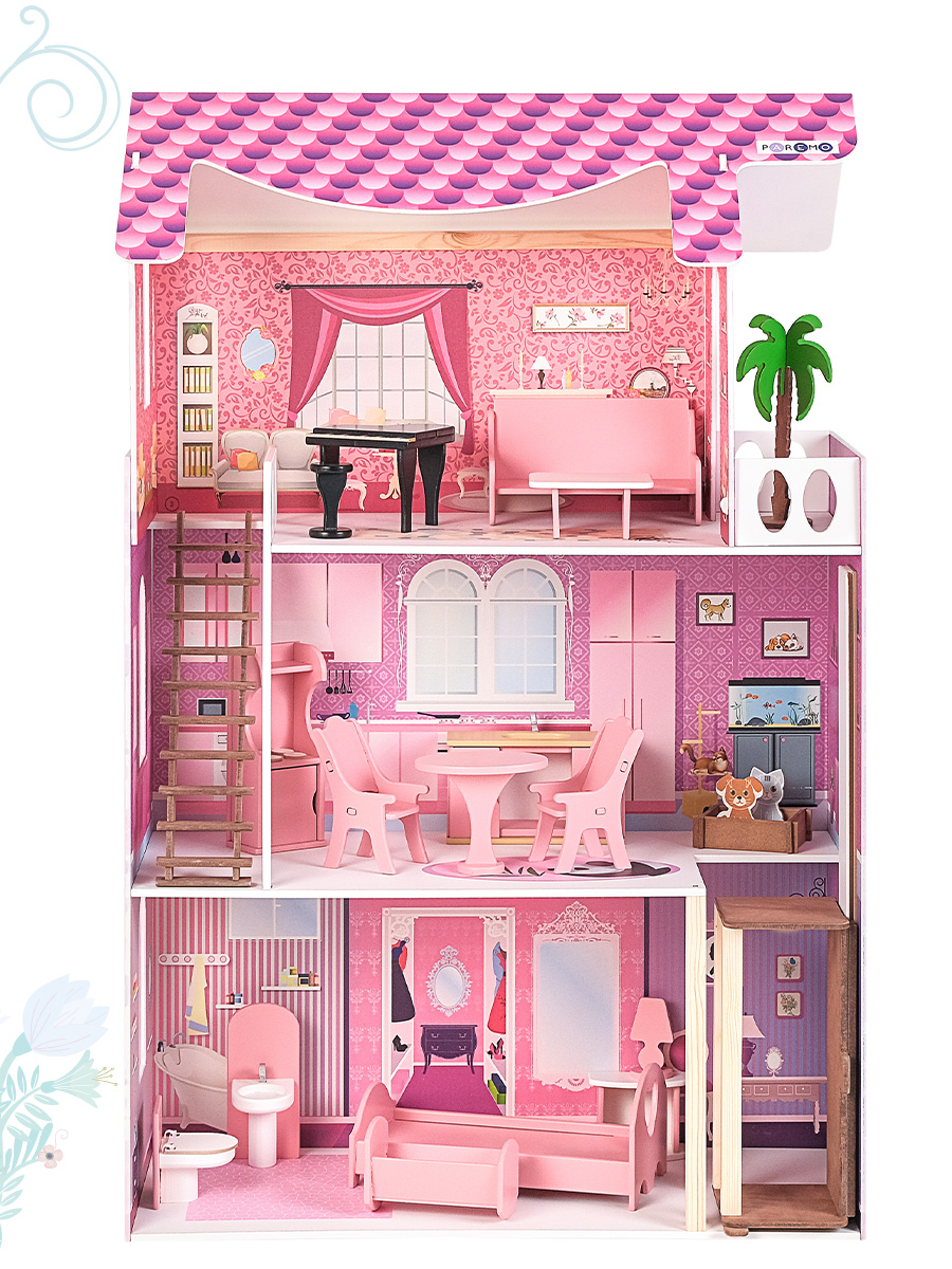 Домик для кукол PAREMO 105 см с мебелью PD318-03 - фото 14