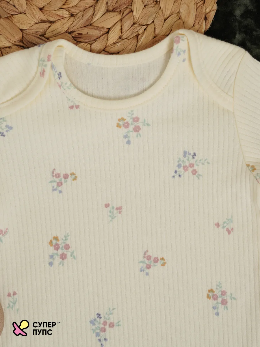 Боди 3 шт Супер Пупс нбр/3пр/бд/sk20/полоска/цветы - фото 27