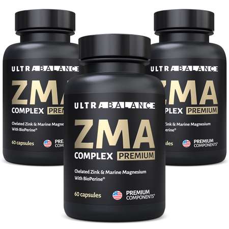 ZMA комплекс витамины UltraBalance спорт питание мультивитамины для мужчин бустер тестостерона 180 капсул