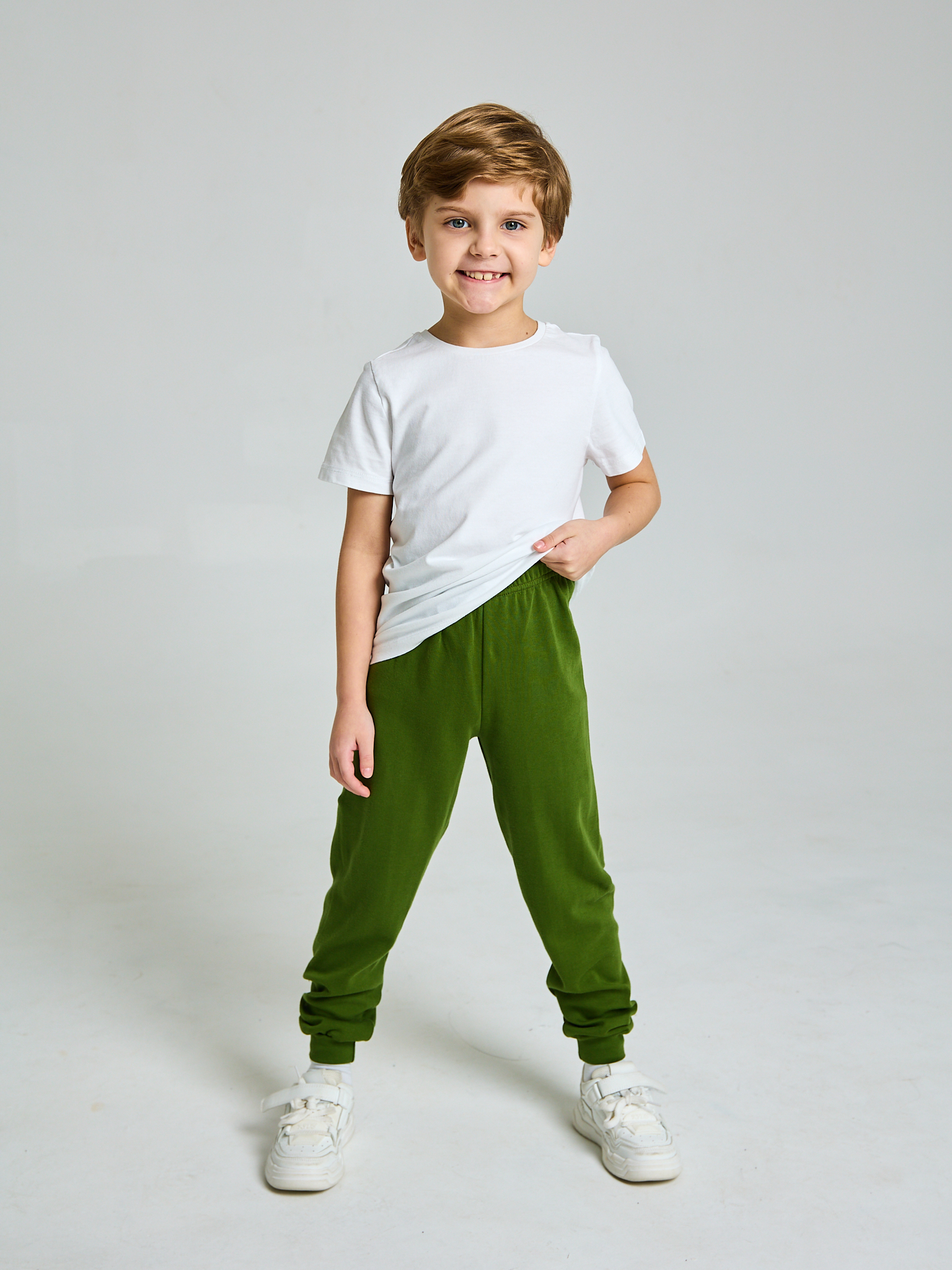Брюки 3 шт Babycollection brk018/int/k3/005/p1*mсерый_меланж,индиго,хаки - фото 4