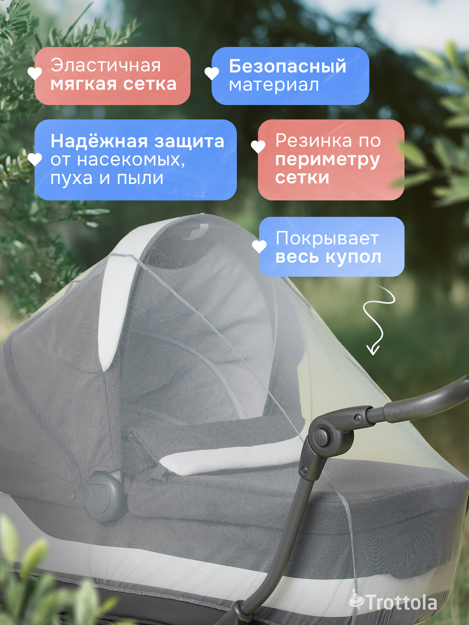 Сетка от насекомых Trottola Т150/серая - фото 2
