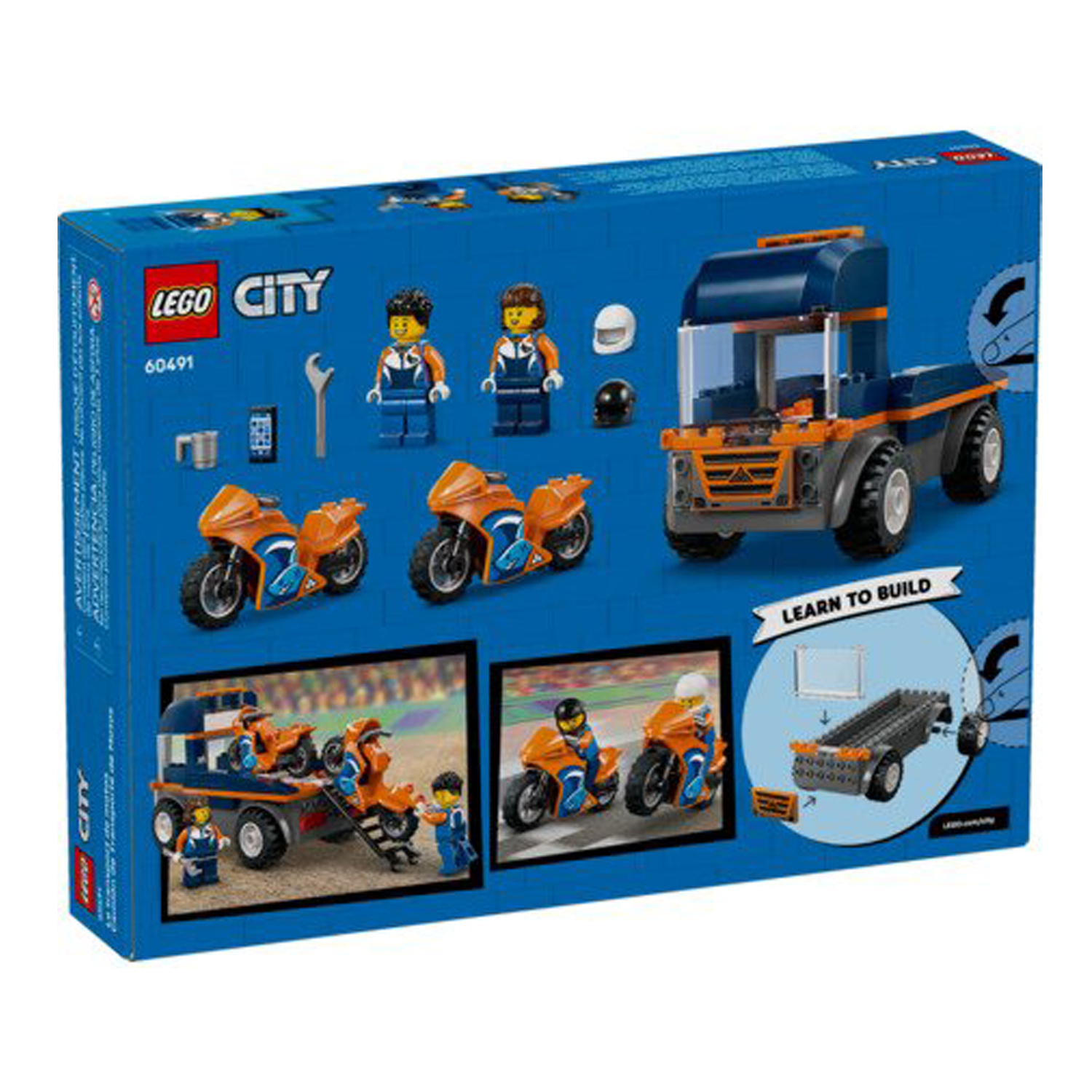 Конструктор LEGO City Транспортер для мотоциклов 88 дет. - фото 3