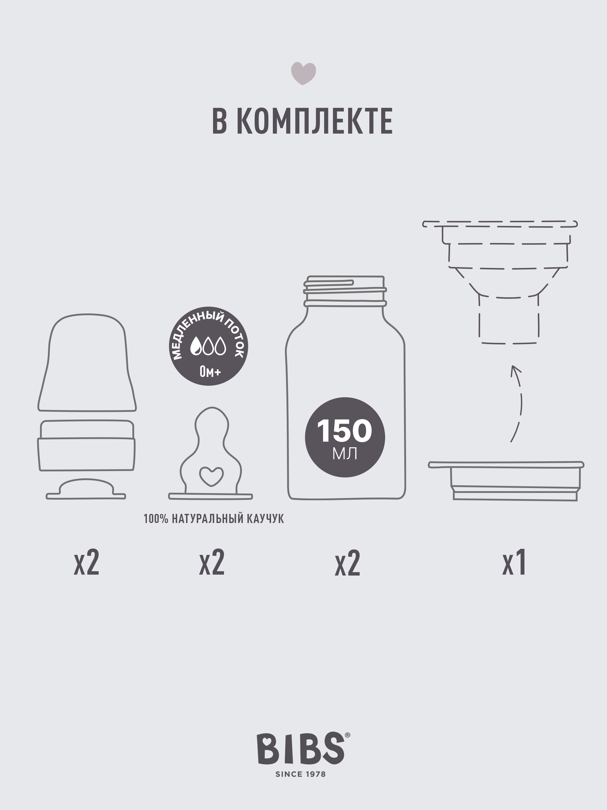 Бутылочка BIBS 150 мл 1 шт. - фото 7