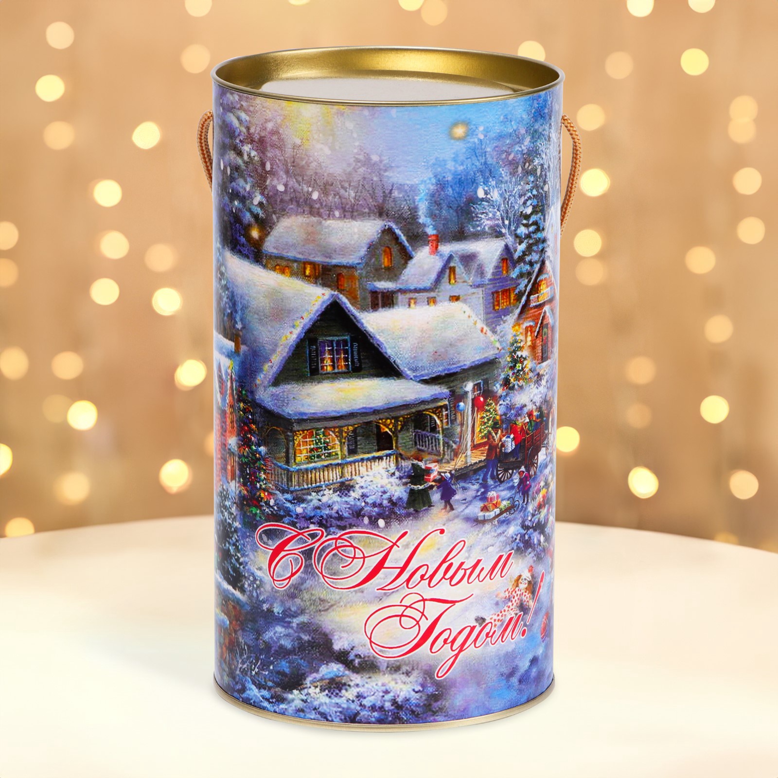 Подарочная коробка Sima-Land тубус «Дедушка Мороз», 120 х 220 мм - фото 2